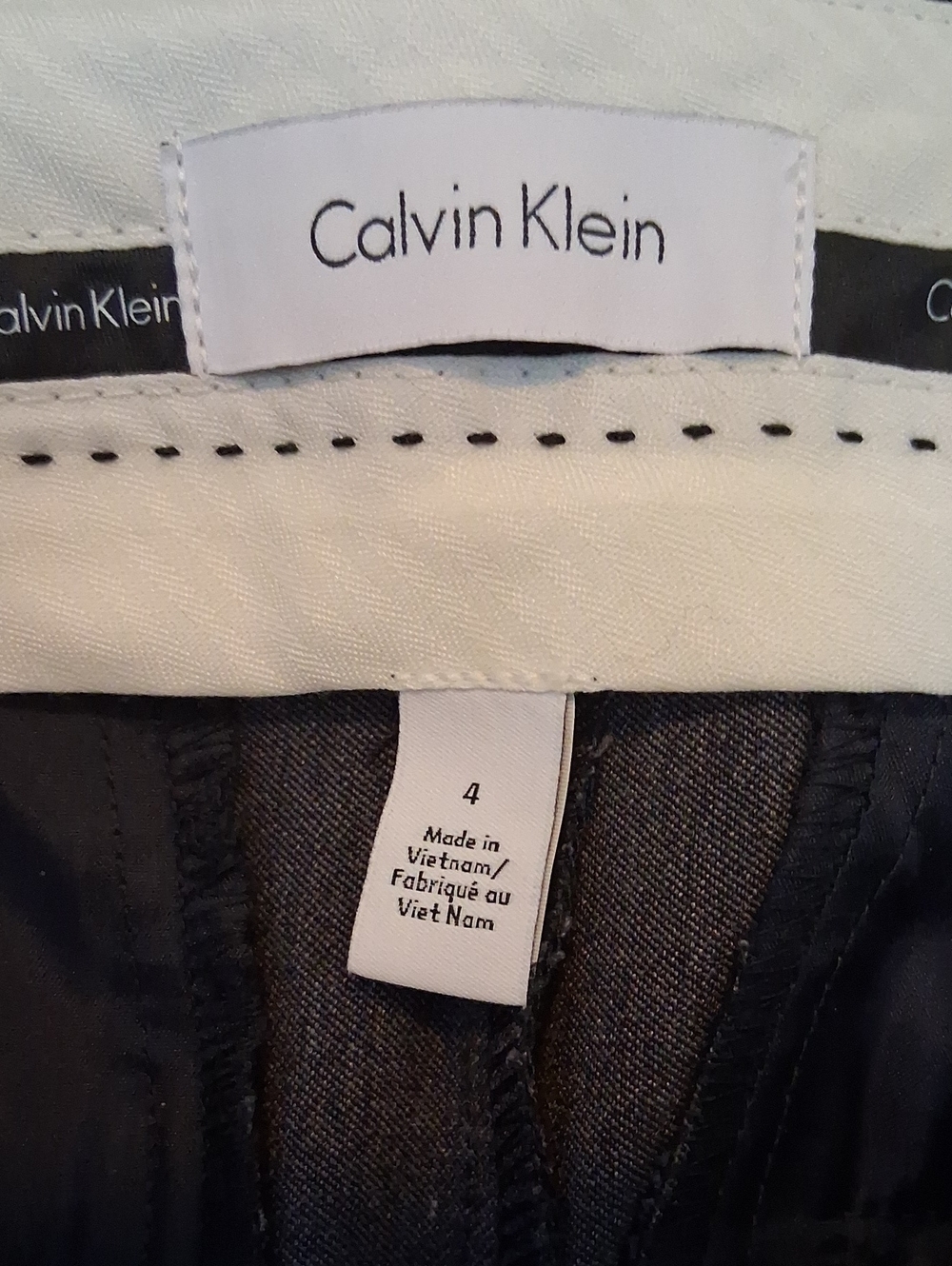 Calvin Klein Womens Dark Charcoal Gray Dressy Slacks Office Attire NWOT Sz 4 - Picture 6 of 8